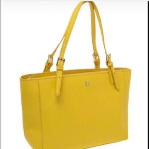 Authentic Tory Burch Sunny Yellow York Buckle Tote